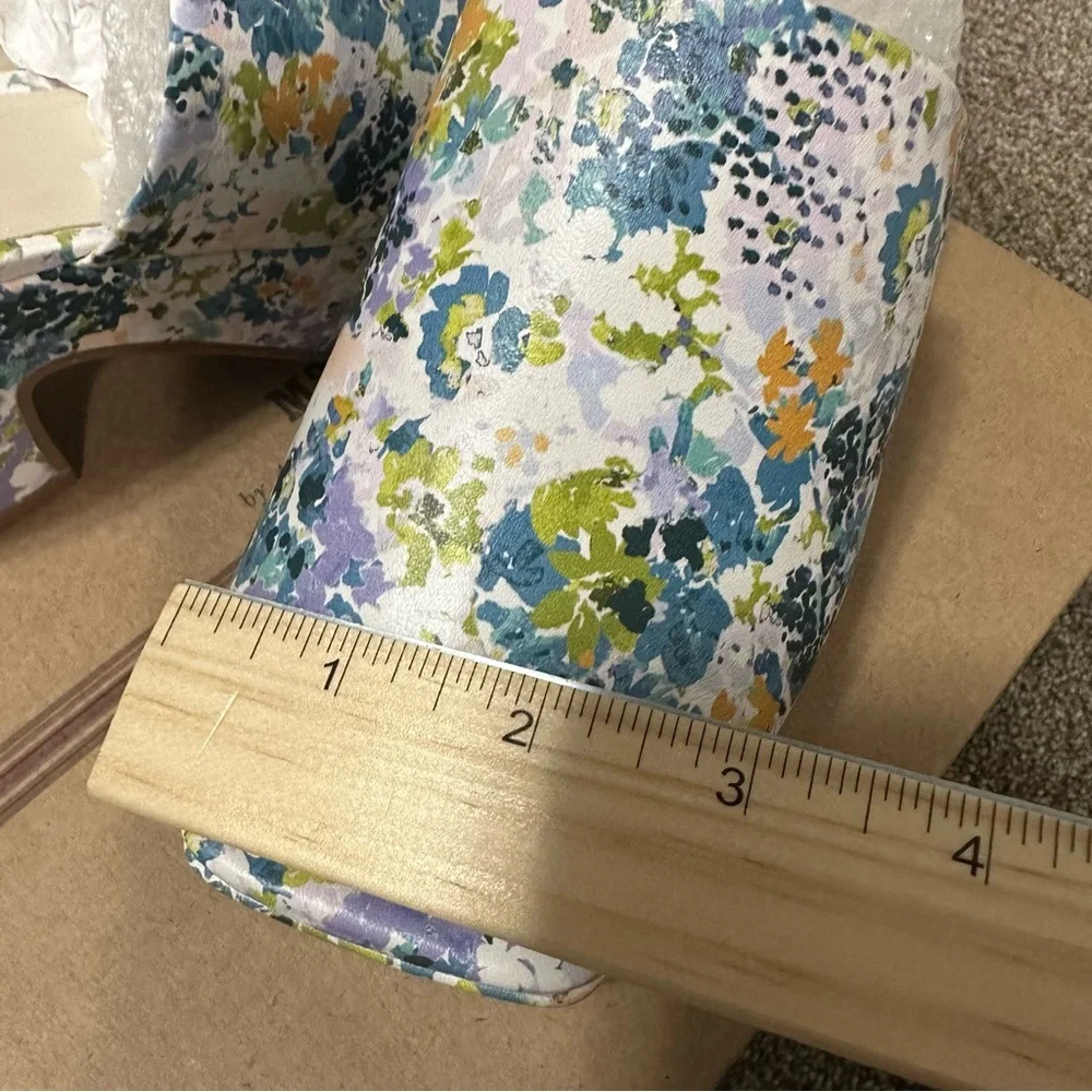 Anthropologie Maeve Platform heels floral blocked heel size 37